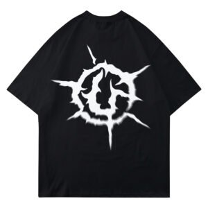 udei kaos oversize melted hitam
