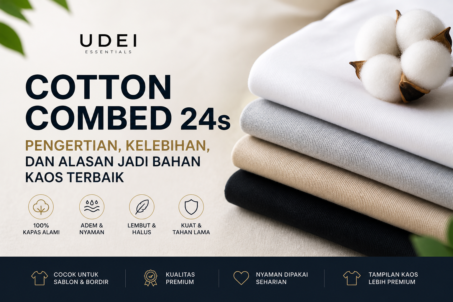 Cotton Combed 24s: Pengertian, Kelebihan, dan Alasan Jadi Bahan Kaos Terbaik di Indonesia