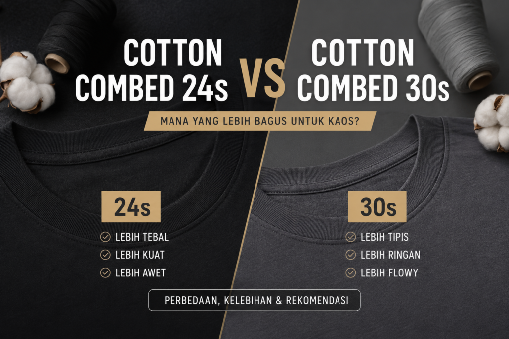 cotton combed 24s vs 30s