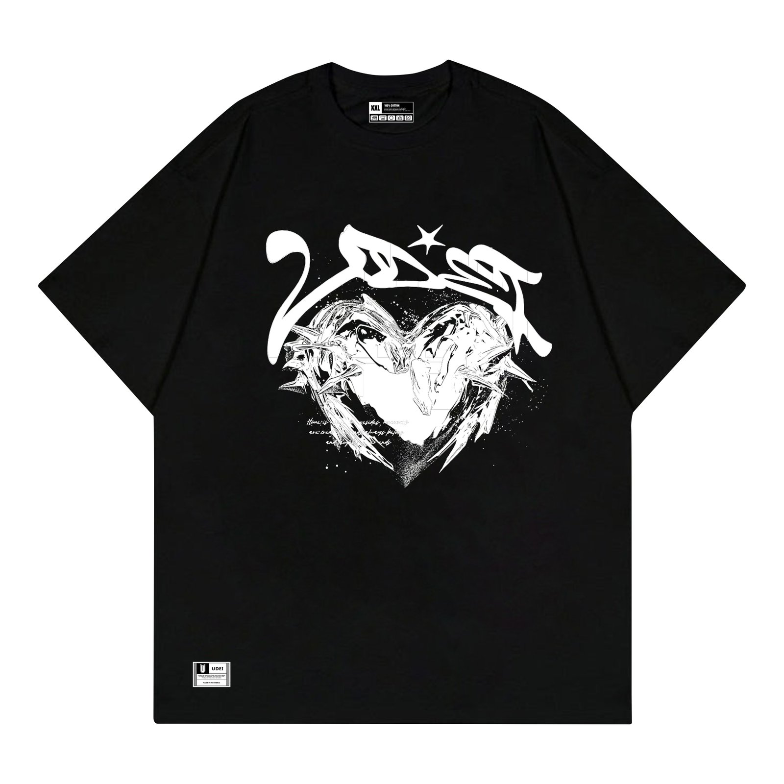 UDEI Kaos Regular Fit Black Vibe Hitam UDEI Kaos Regular Fit Black Vibe Hitam