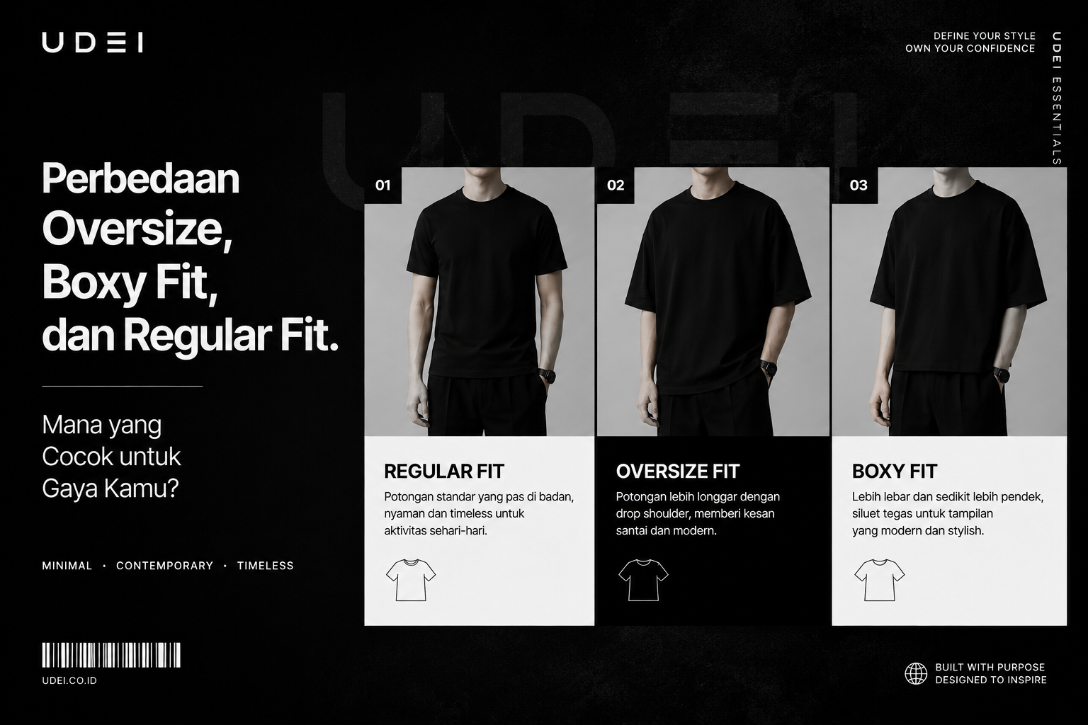 Kaos Oversize, Boxy Fit, dan Regular Kaos Oversize, Boxy Fit, dan Regular