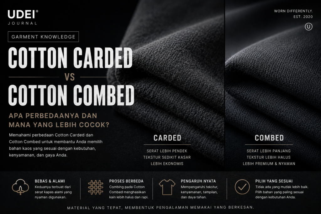Cotton Carded vs Cotton Combed: Apa Perbedaannya dan Mana yang Lebih Cocok? cotton carded vs cotton combed apa perbedaannya dan mana yang lebih cocok