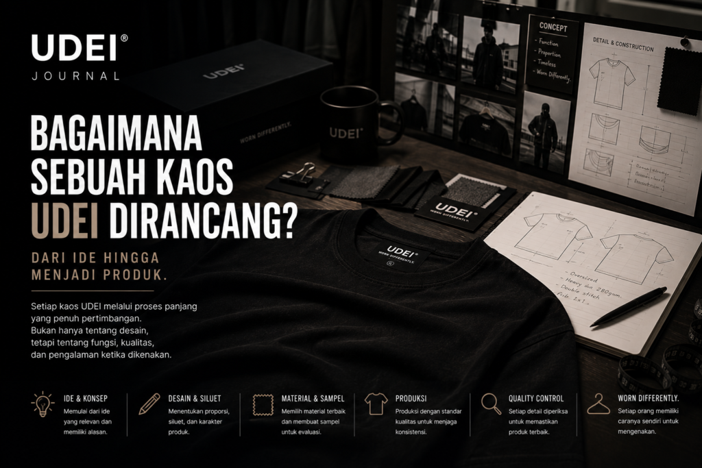 Bagaimana Sebuah Kaos UDEI Dirancang? Dari Ide hingga Menjadi Produk bagaimana sebuah kaos udei dirancang dari ide hingga menjadi produk