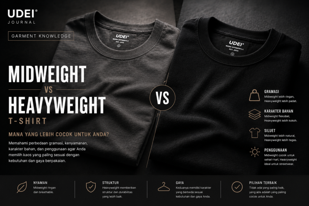 Midweight vs Heavyweight T-Shirt: Mana yang Lebih Cocok untuk Anda? midweight vs heavyweight t shirt mana yang lebih cocok untuk anda