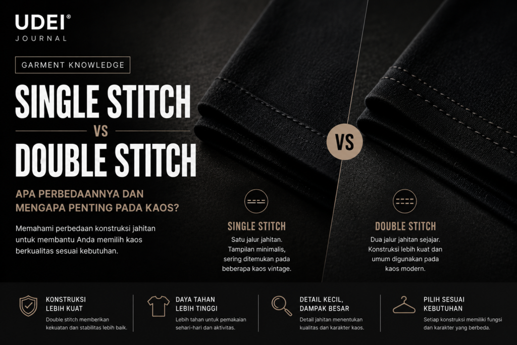 Single Stitch vs Double Stitch: Apa Perbedaannya dan Mengapa Penting pada Kaos? single stitch vs double stitch apa perbedaannya dan mengapa penting pada kaos